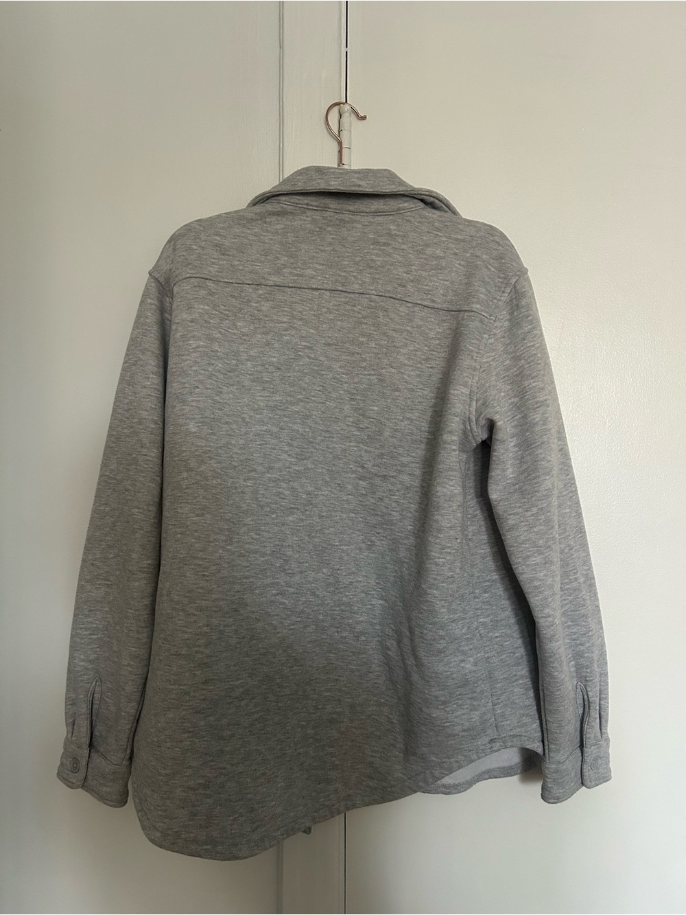 Ardene Light Grey Button-Front Shacket - Picture 5 of 6
